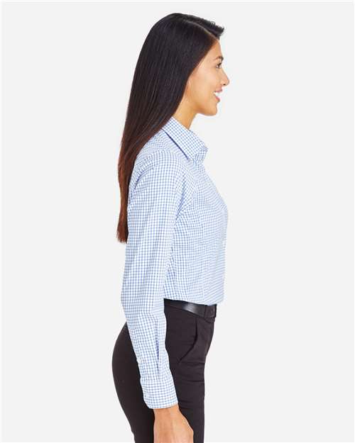 Women's CrownLux Performance® Micro Windowpane Woven Dress Shirt - DG540W 13