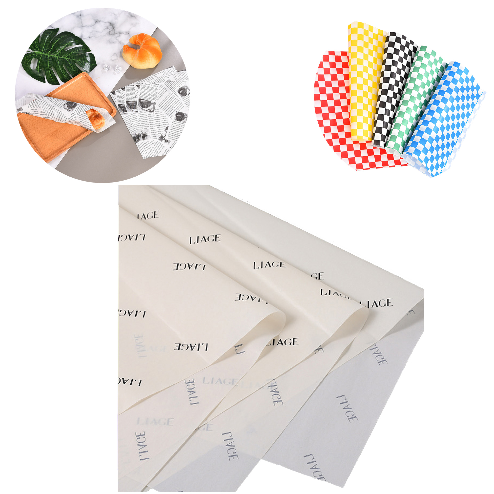 Waterproof Coated Food Wrap Paper and Basket Liner Paper 2