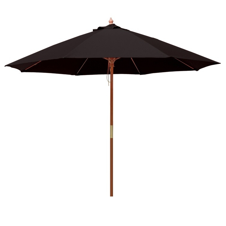 Round Fiberglass Umbrella with 8 Ribs, Blank No Imprint, 9' 1