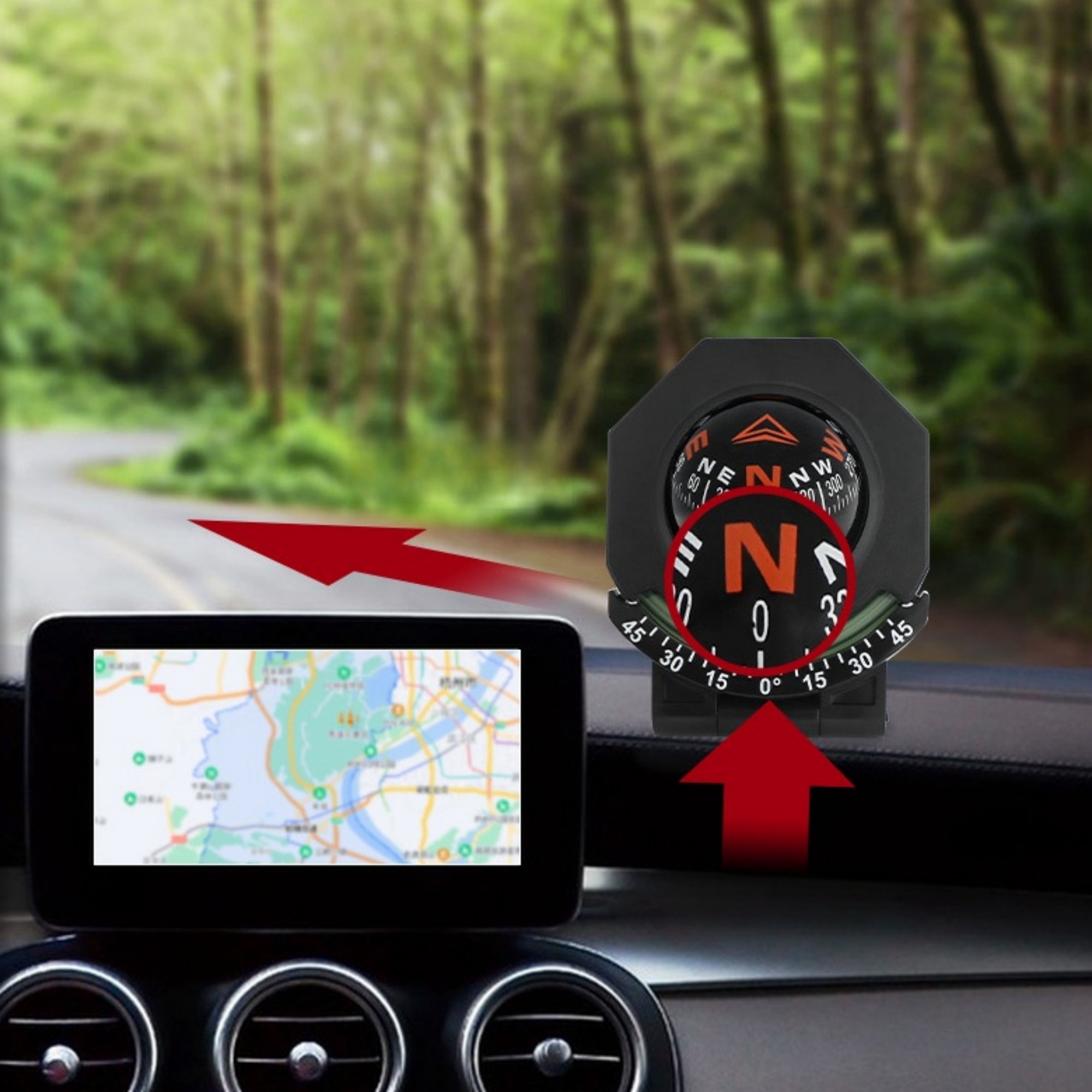 2 In 1 Car Compass 4