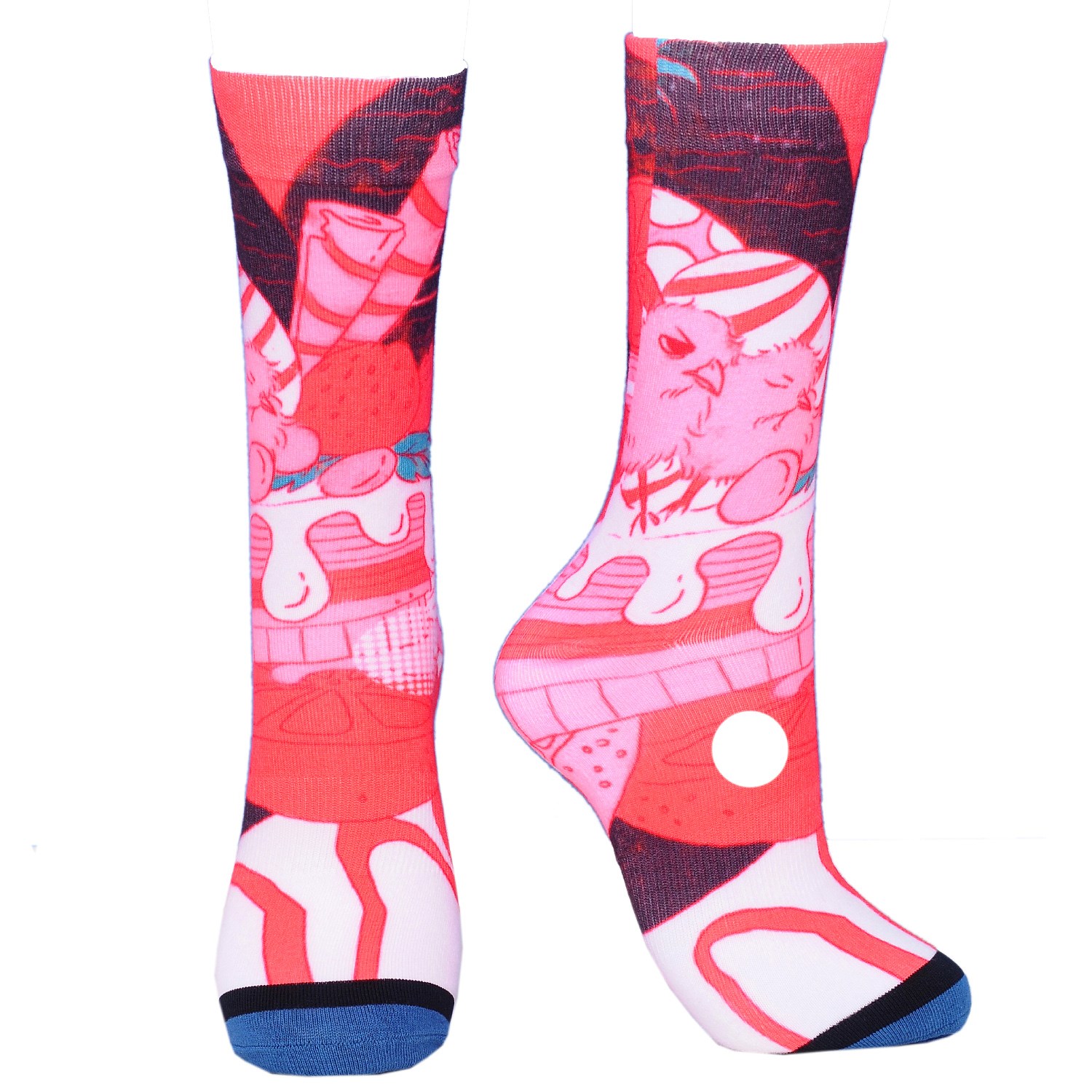 Crew 360 digital print colored toe unisex socks 6