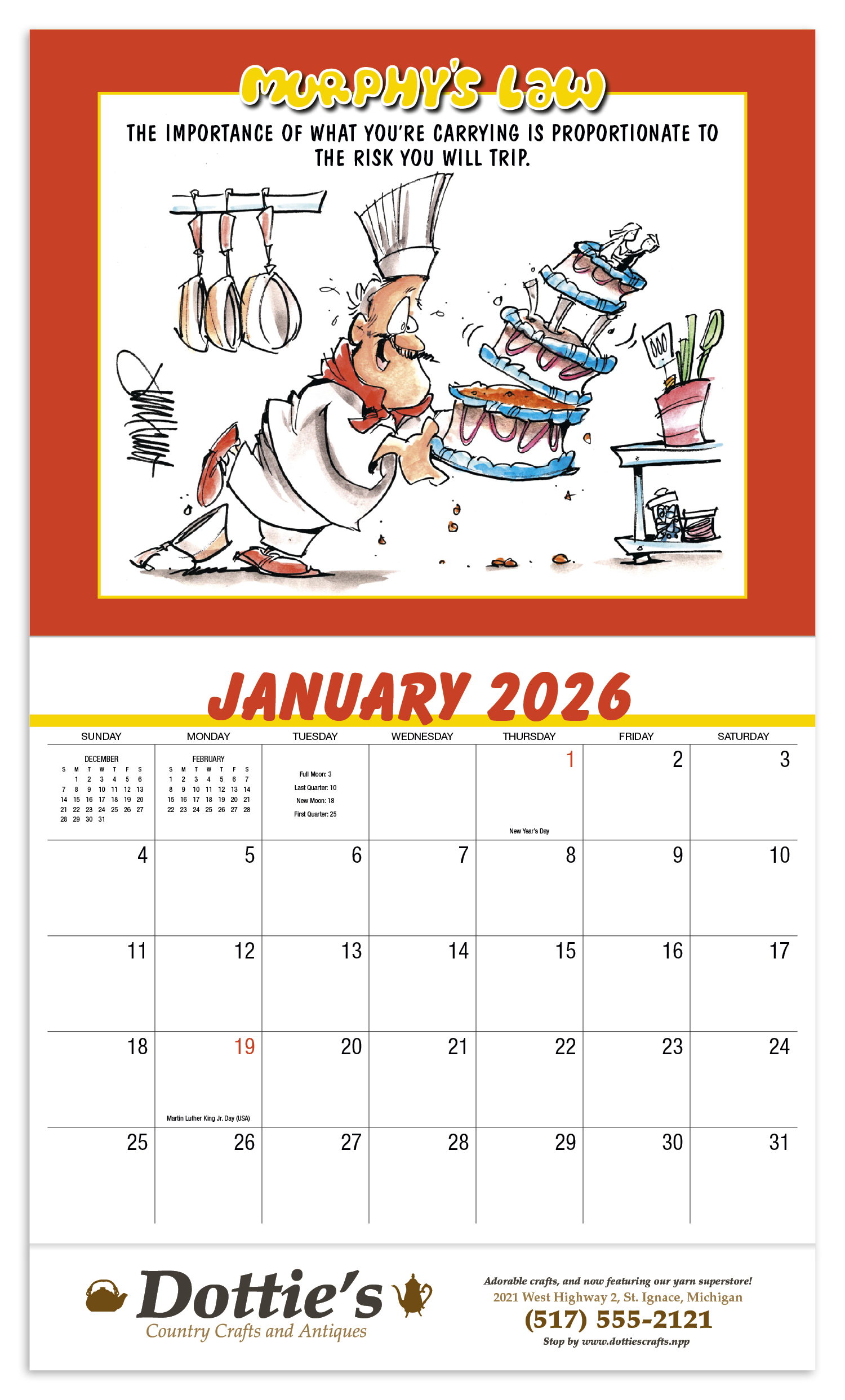 HotLine® Products Murphy's Law Appointment Calendar - Stapled 47