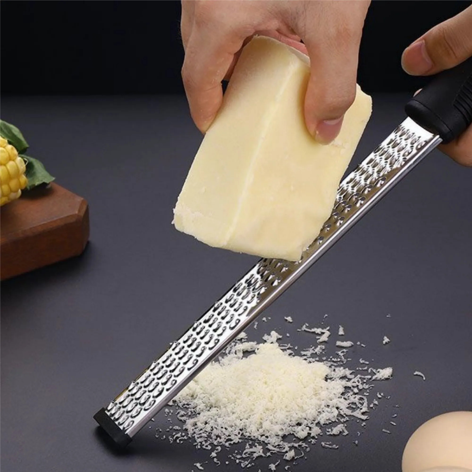 Stainless Steel Cheese Grater Long Handheld Lemon Zester 5