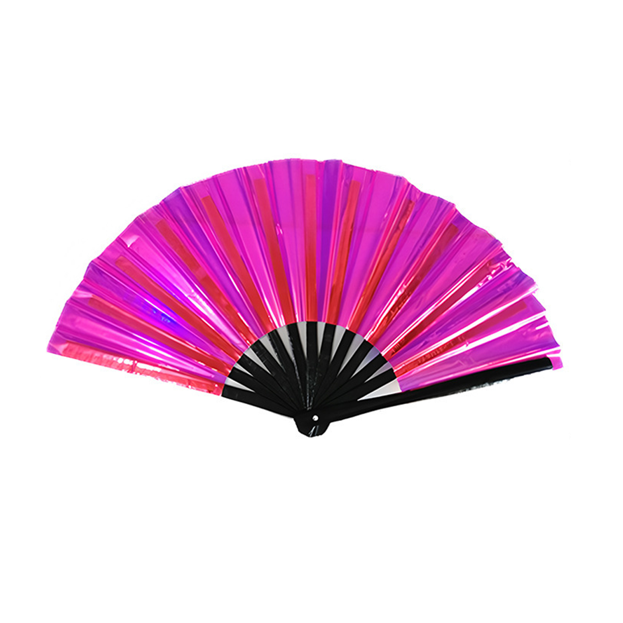PVC Folding Performance Hand Fan 13" Length 6