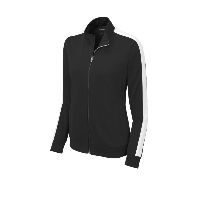 Sport-Tek Ladies Tricot Sleeve Stripe Track Jacket. 34