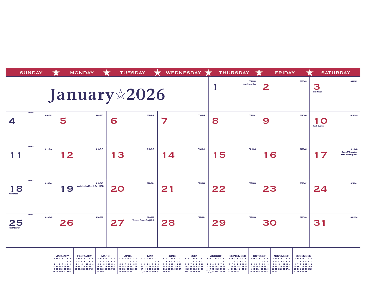 Triumph® Calendars Patriotic Desk Pad