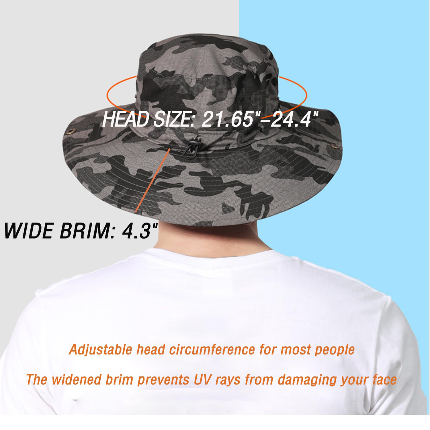 Wide Brim Summer Camouflage Beach Sun Hat 2