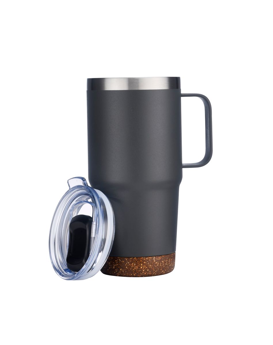 Endura 24 oz Gray SS Travel Mug with Cork Bottom 3