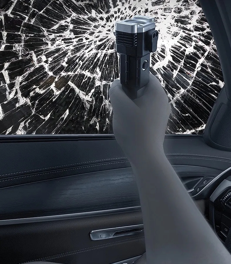 Multifunction Car Escape Tool w/LED Flashlight and Powerbank 2
