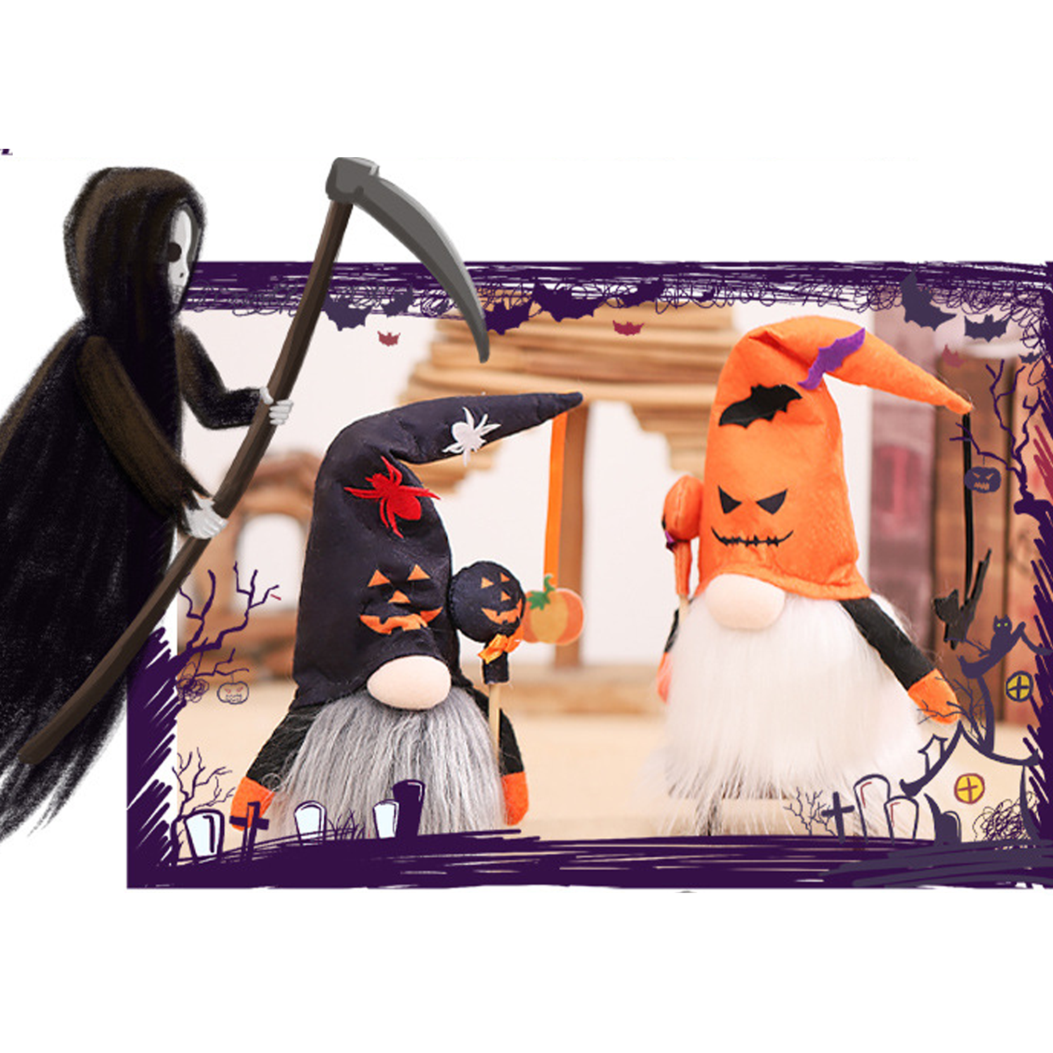 Halloween Pumpkin Doll w/ Light 5