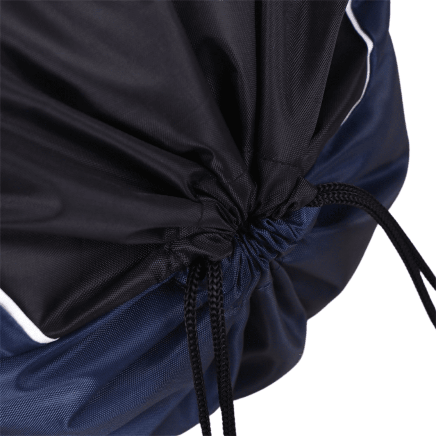 Tri-Color Drawstring Backpack with Earphone Slot & Front Zipper (14" x 18") 10