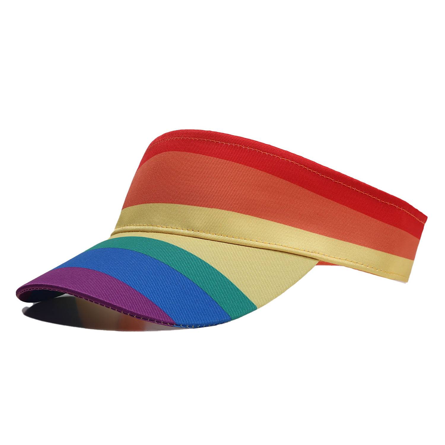 LGBT Rainbow Adjustable Polyester Sun Hat 5
