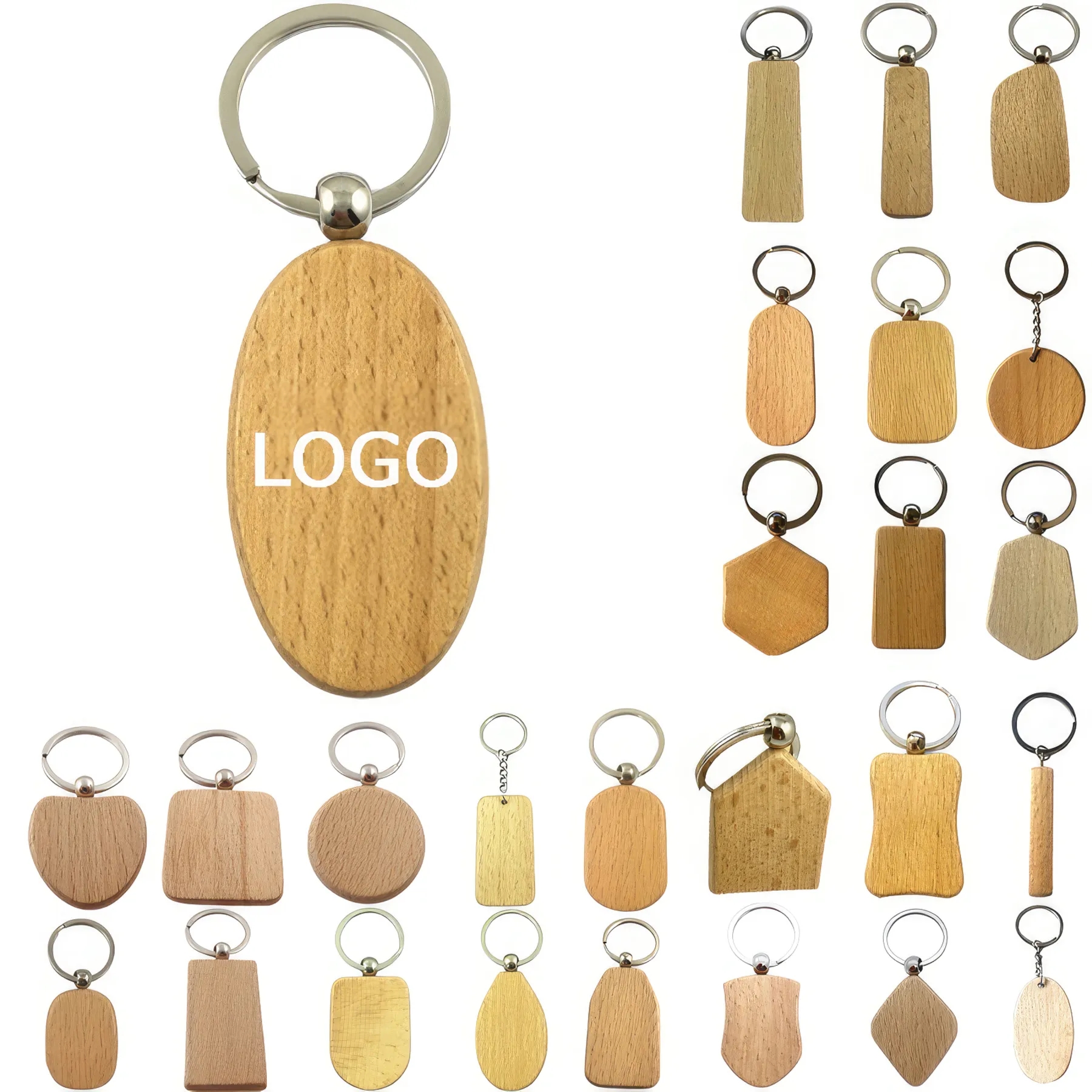 Engraved Wooden Keychain And Pendant 2