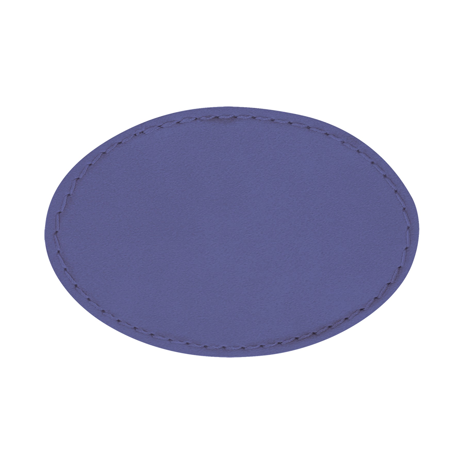 3" x 2" Purple Leatherette Oval Patch with Adhesive 2
