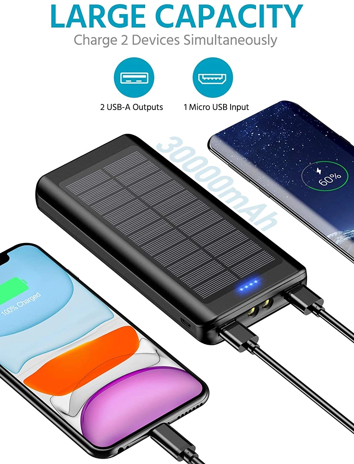 Solar Charger Power Bank 30000mAh 1