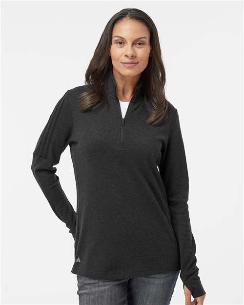 Women's 3-Stripes Quarter-Zip Sweater Pullover - A555 28