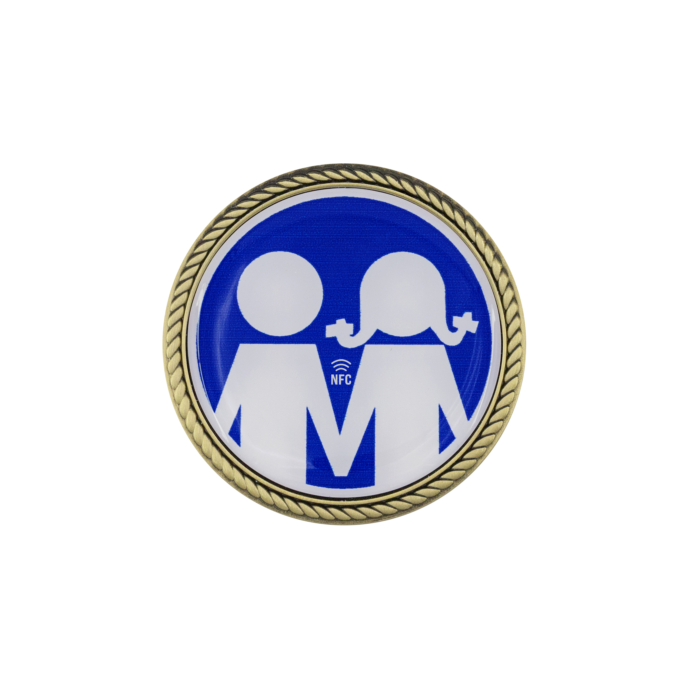 NFC Challenge Coin w/ Rope Border (1.75") 3