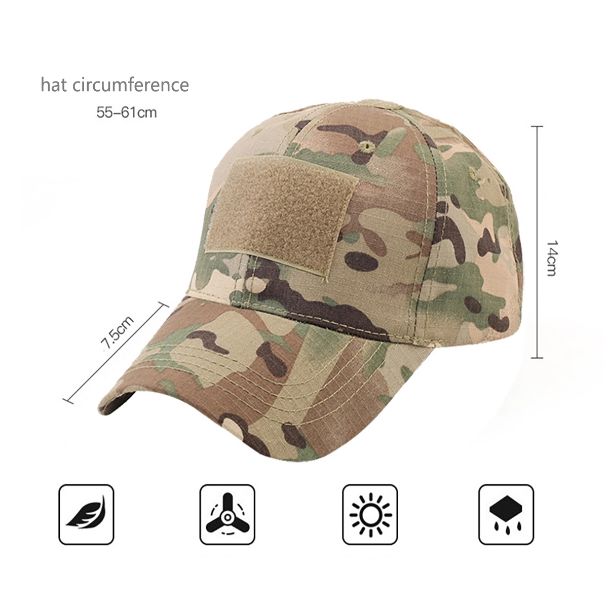 Military Tactical Patch Hat 2