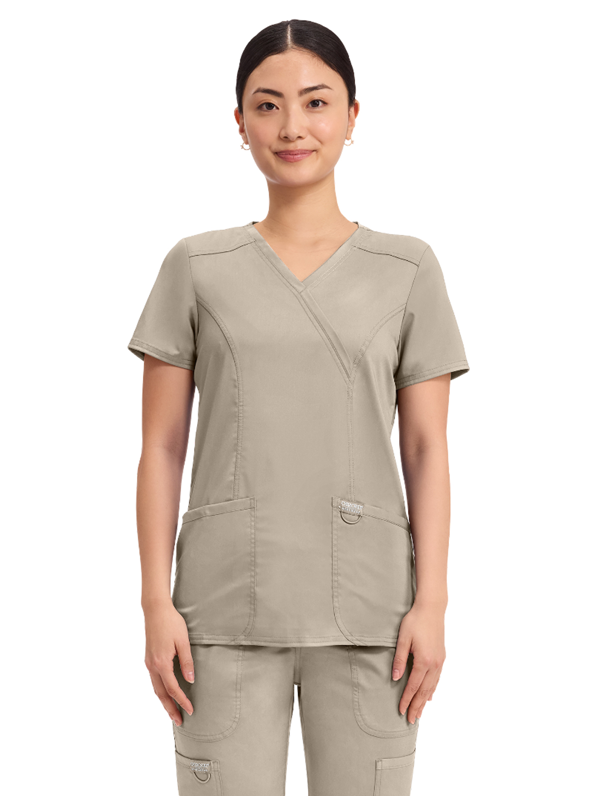 Cherokee - Workwear Revolution - Women's 2-Pocket Mock Wrap Top 46