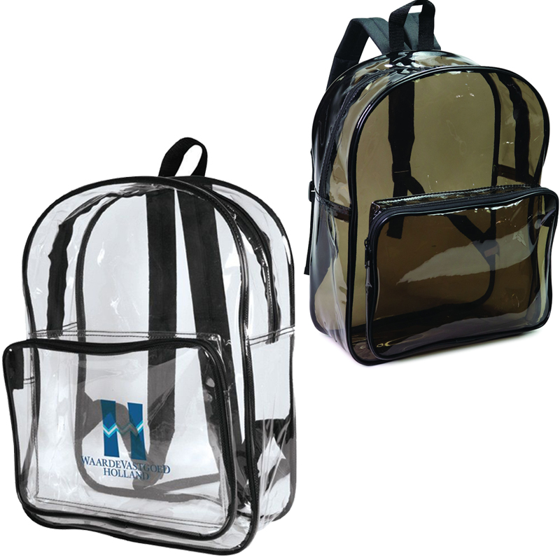Clear Vinyl Backpack with Black Trim 4