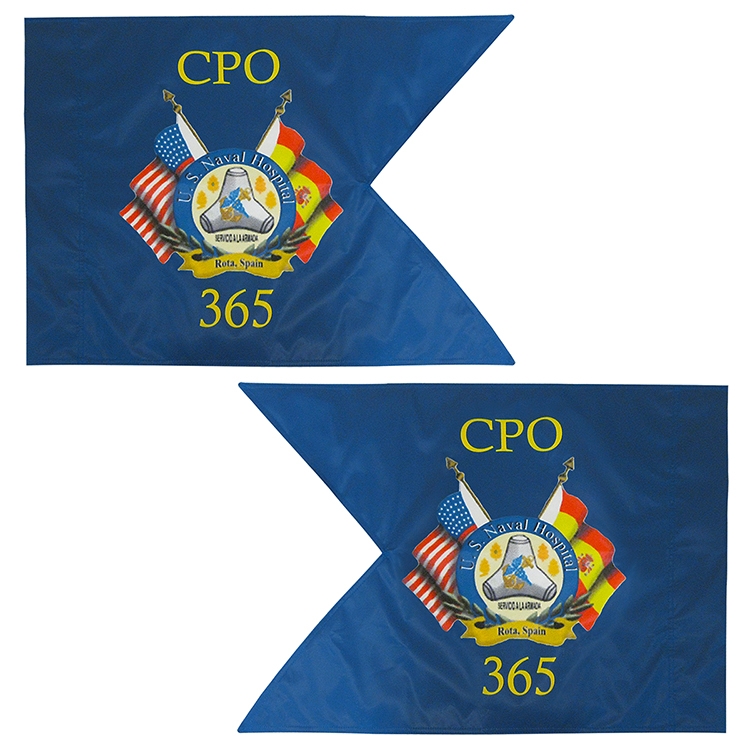 20" X 27.75" Custom Double Sided Digitally Printed Military Guidon Flag 1