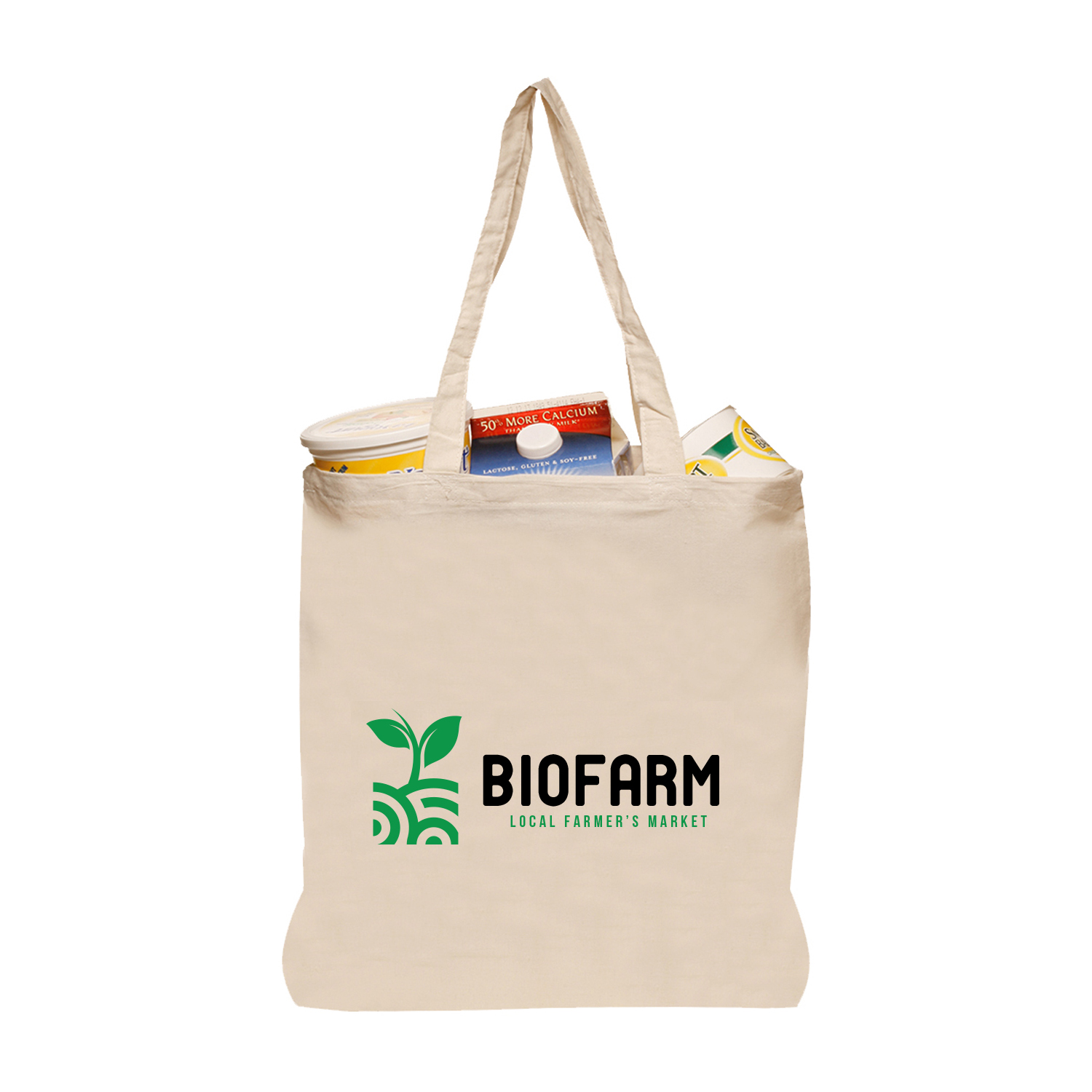 Nature Lover Natural Cotton Fiber Tote Bag (1 Color Imprint), custom tote bag with logo imprint 2