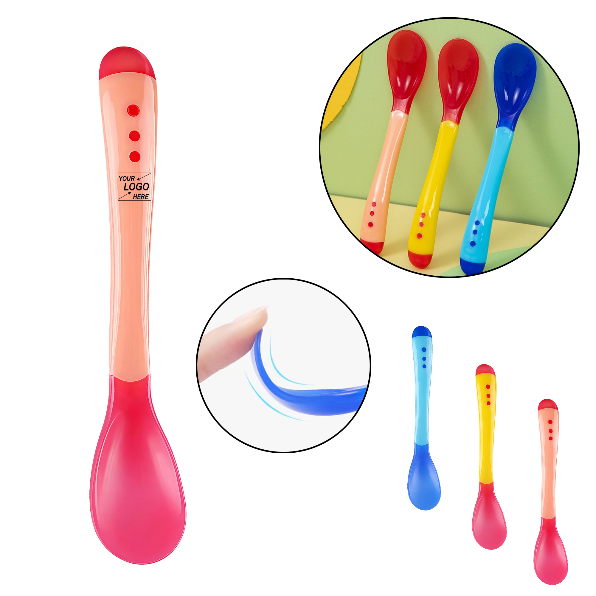Baby Heat-Sensing Spoon and Fork Set 3