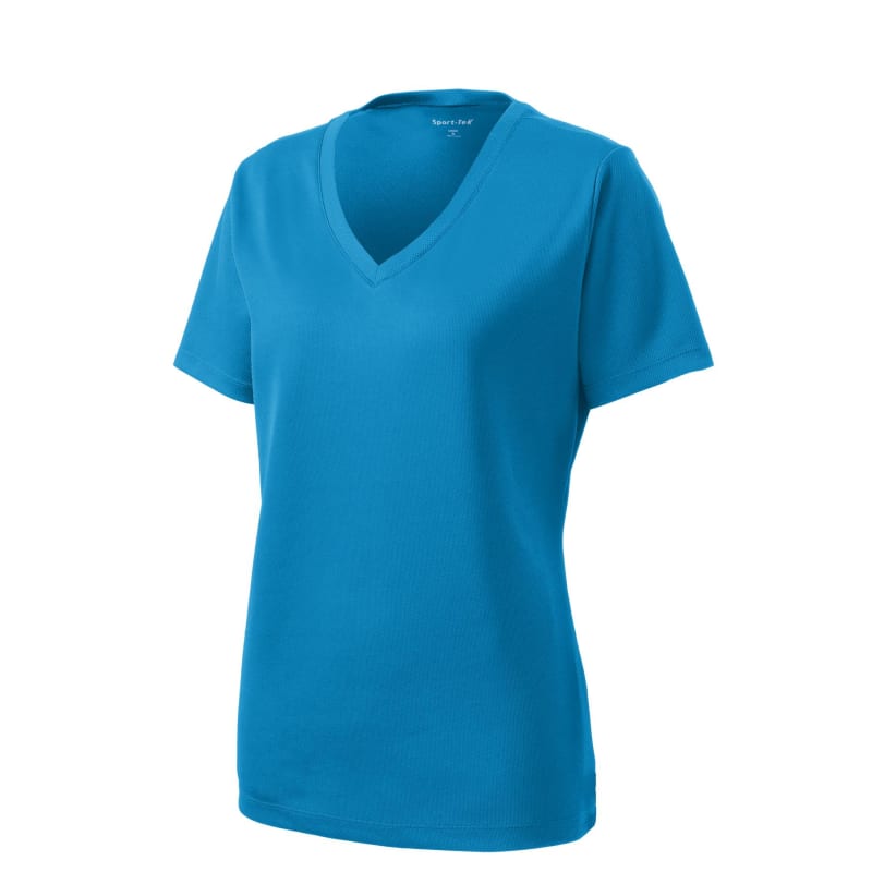 Sport-Tek Women's PosiCharge RacerMesh V-Neck Tee. 105