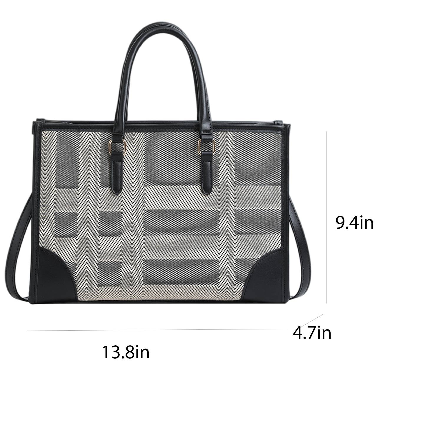 Canvas Tote Bag Large Capacity Twill Clash Color, custom tote bag with logo imprint 3