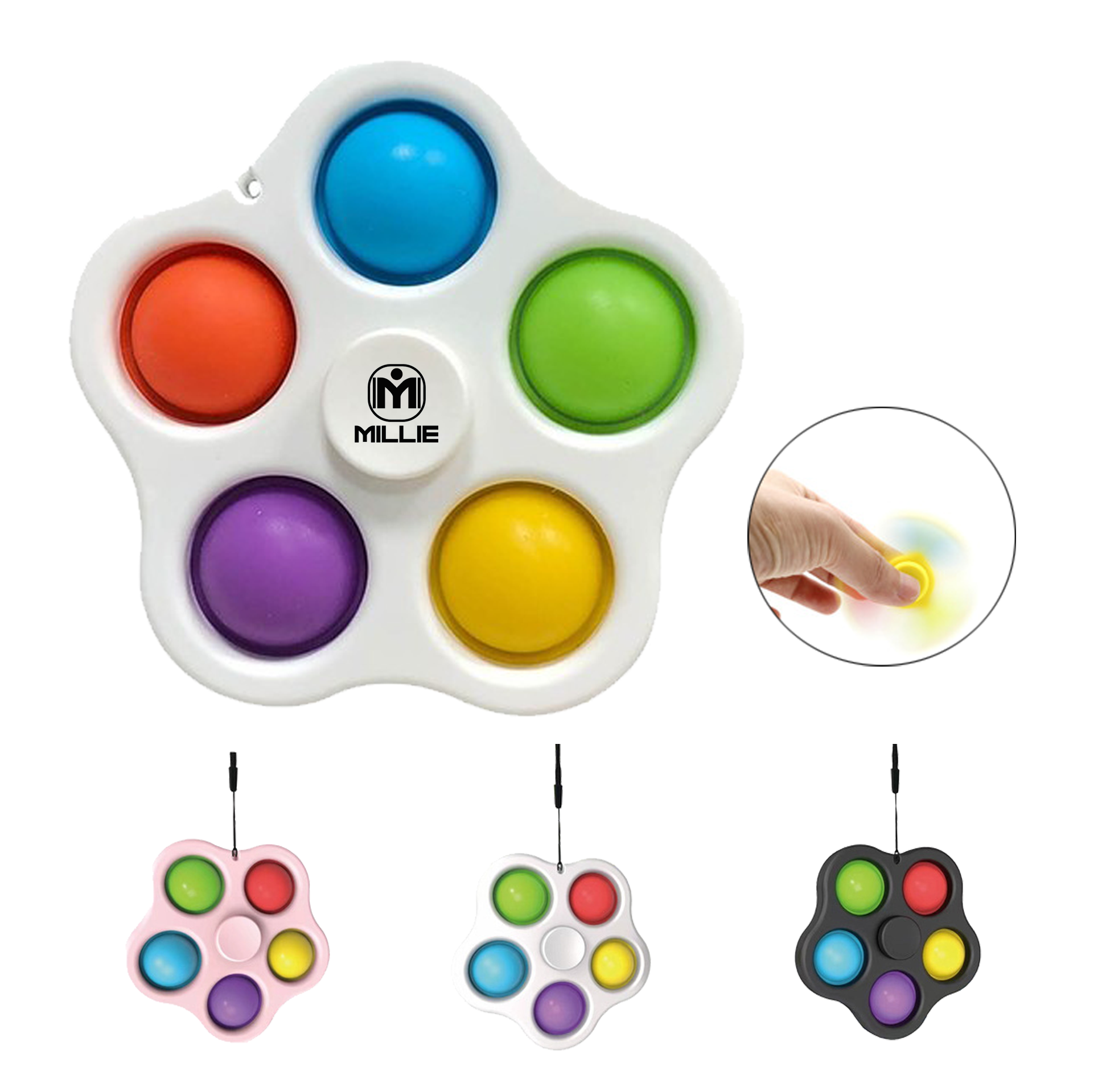 Anti-Stress Dimple Spinner Push Pop Fidget Toy 1
