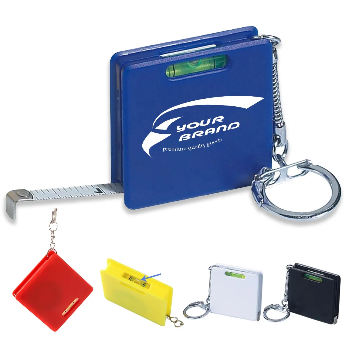 Mini Keychain Tape Bubble Level 1meter Measuring Steel Ruler 1