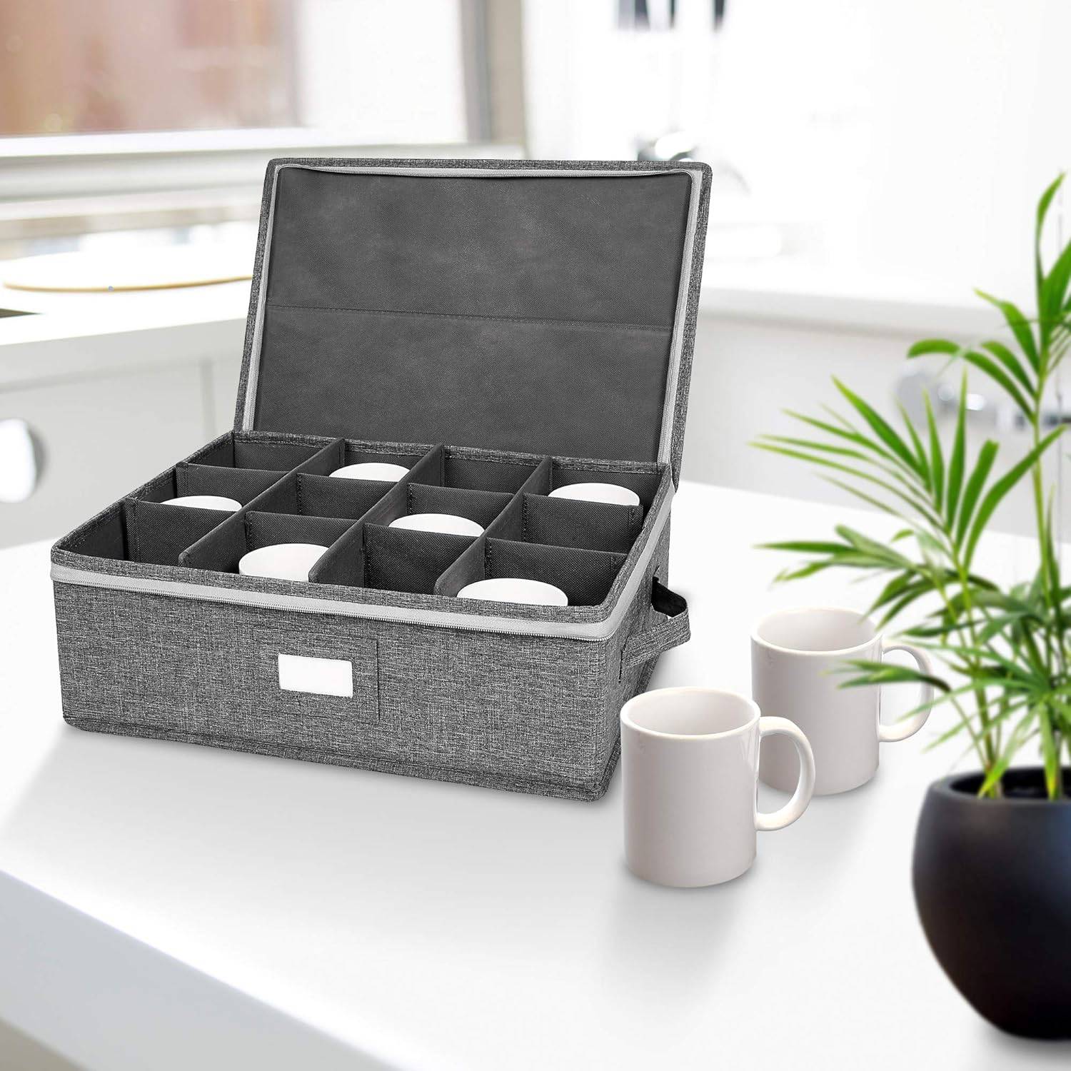 Foldable Oxford Cup Storage Box w/ Handles 5