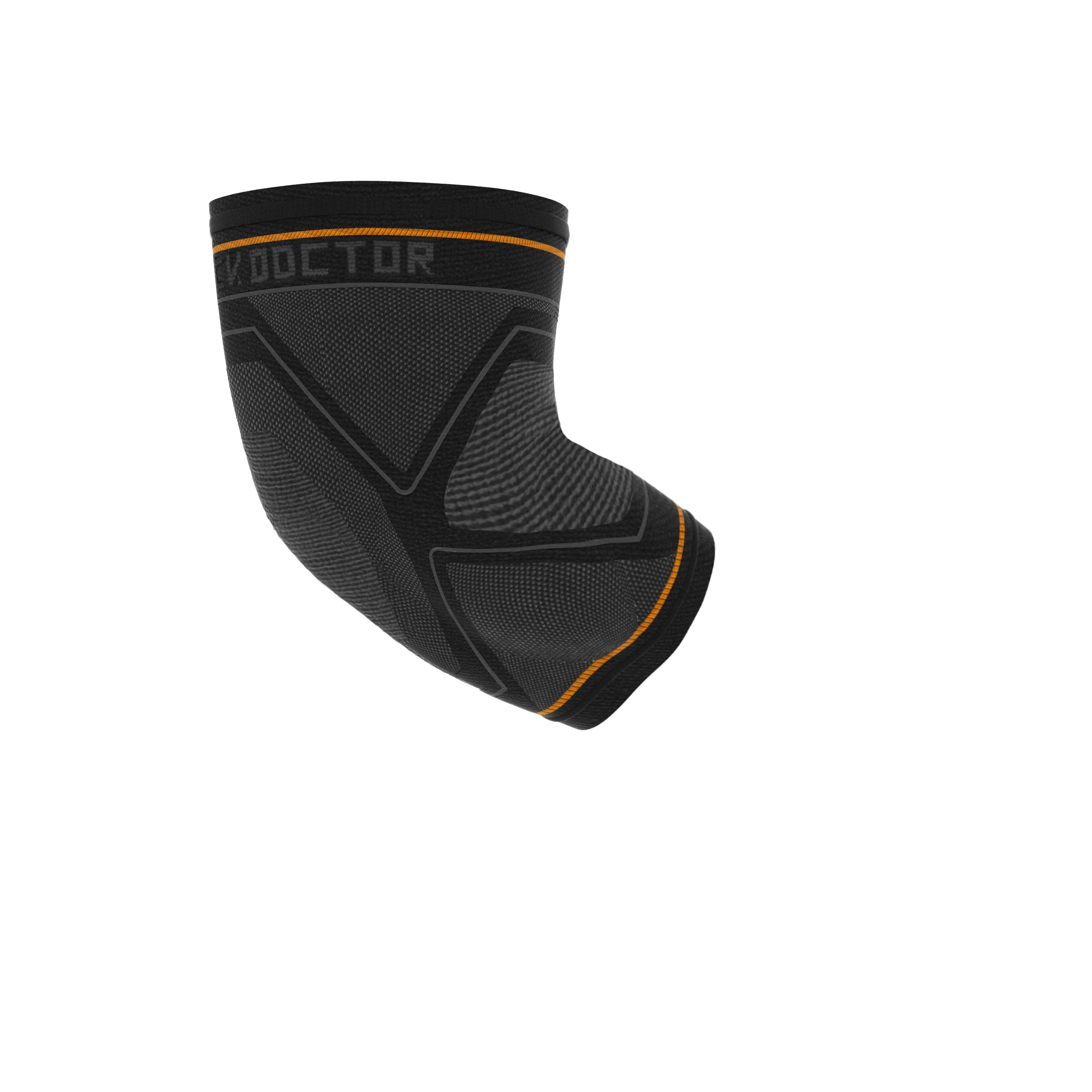 Comp Knit Elbw Slv w/Gel Supp Blk/Gry 2