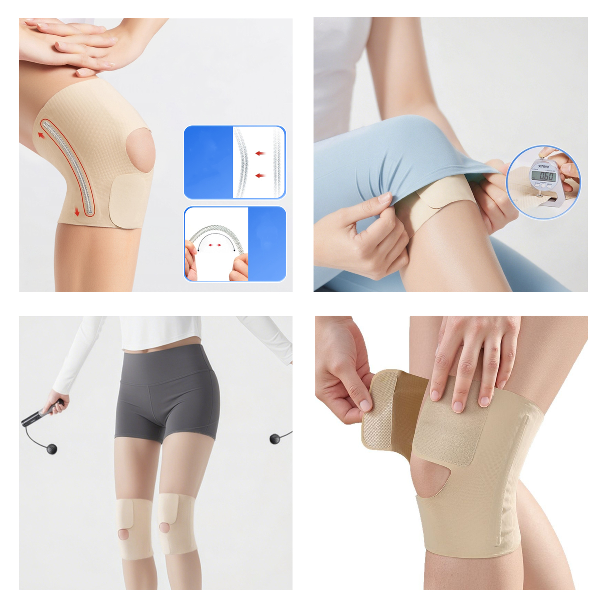 Full Color Sports Knee Pads With Support Strips MOQ 50 4