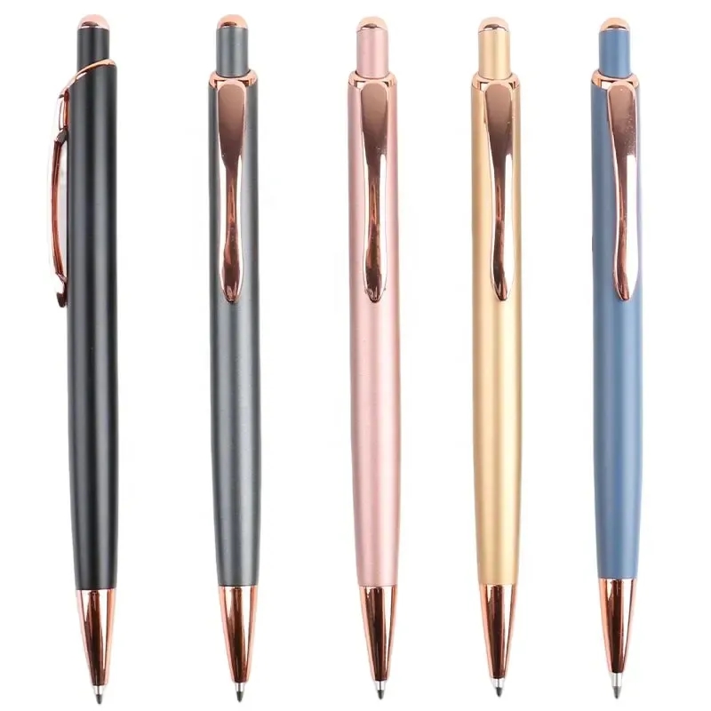 Monty Metal Pen with Rose Gold trim 7