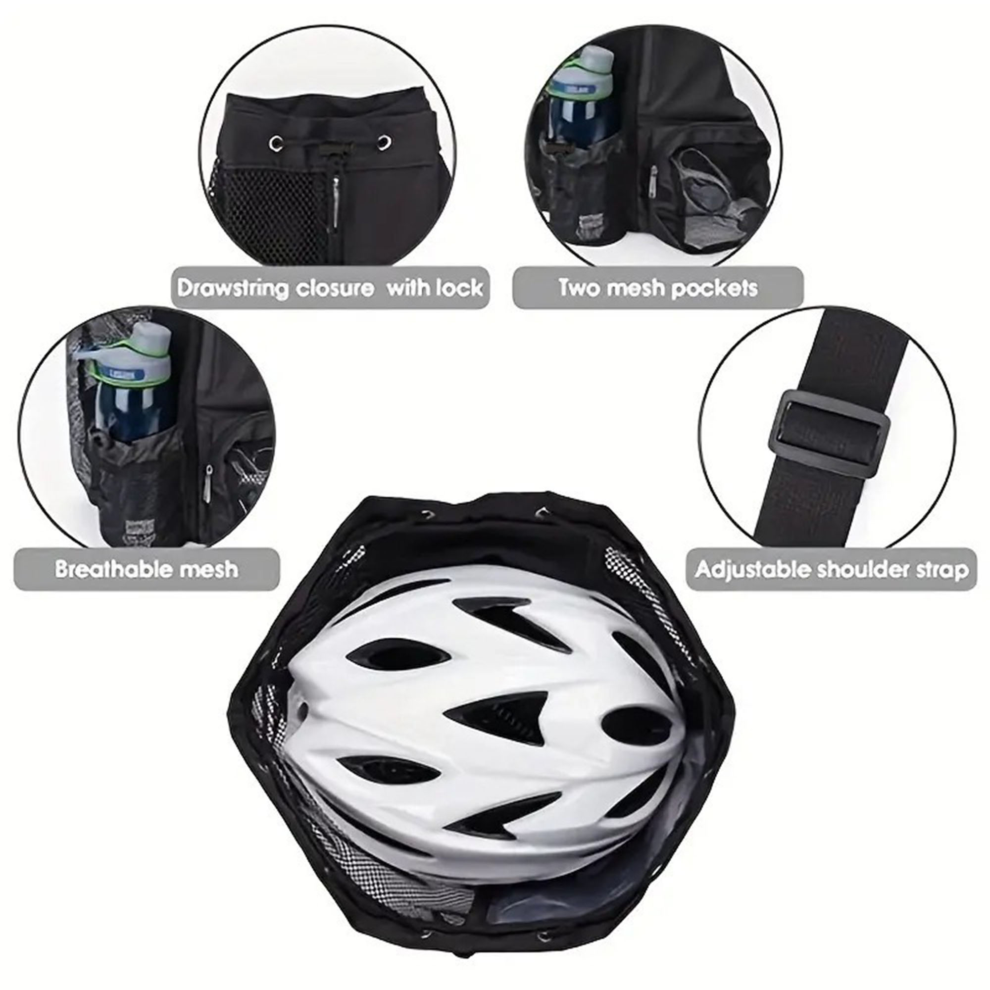 Mesh Drawstring Backpack with Wet Bag 2