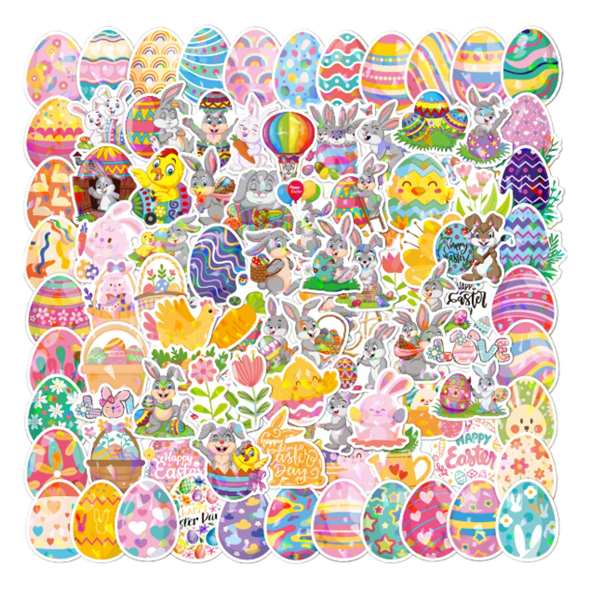 Holographic Laser Waterproof Egg Sticker 1