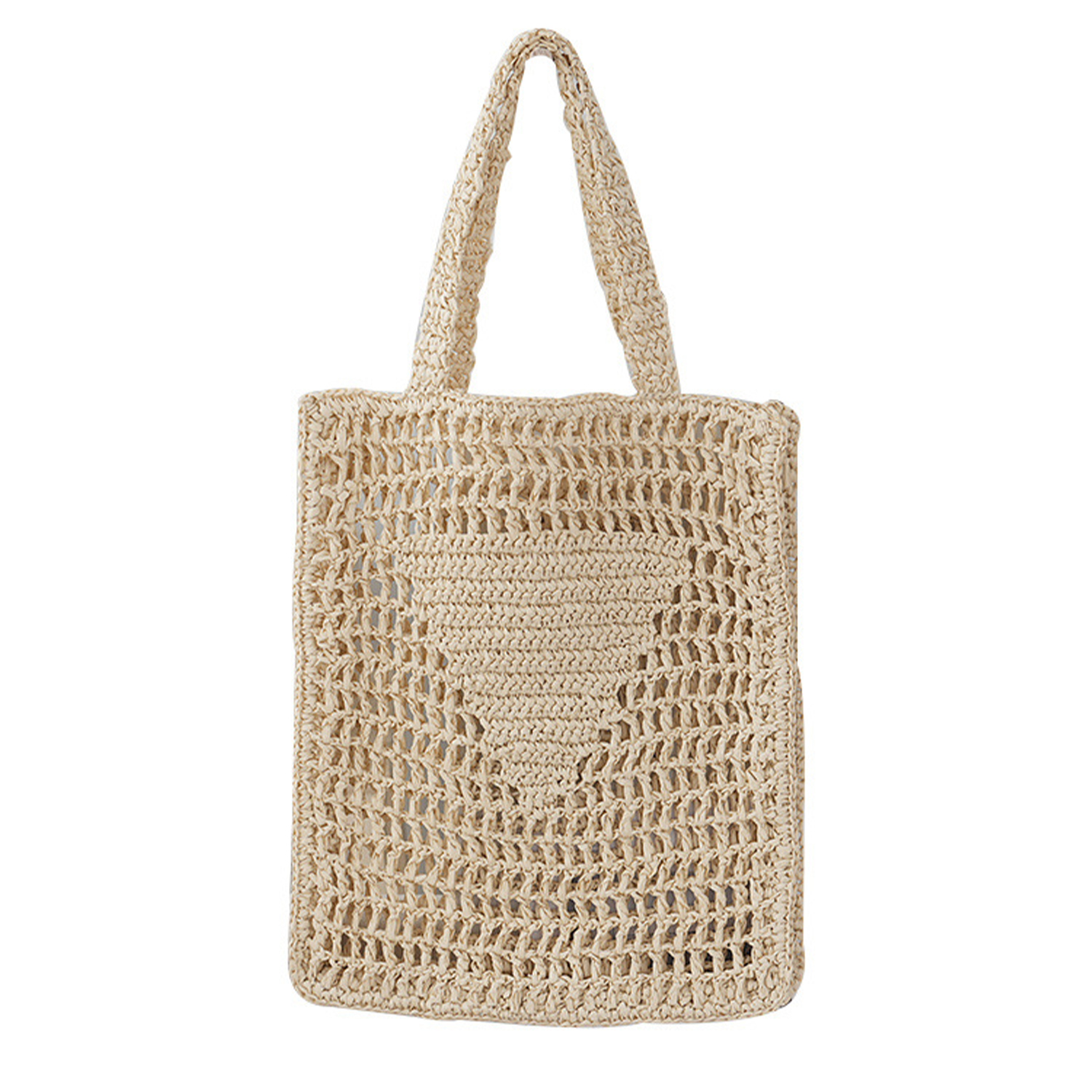 Paper Rope Woven Crochet Beach Tote Bag 2