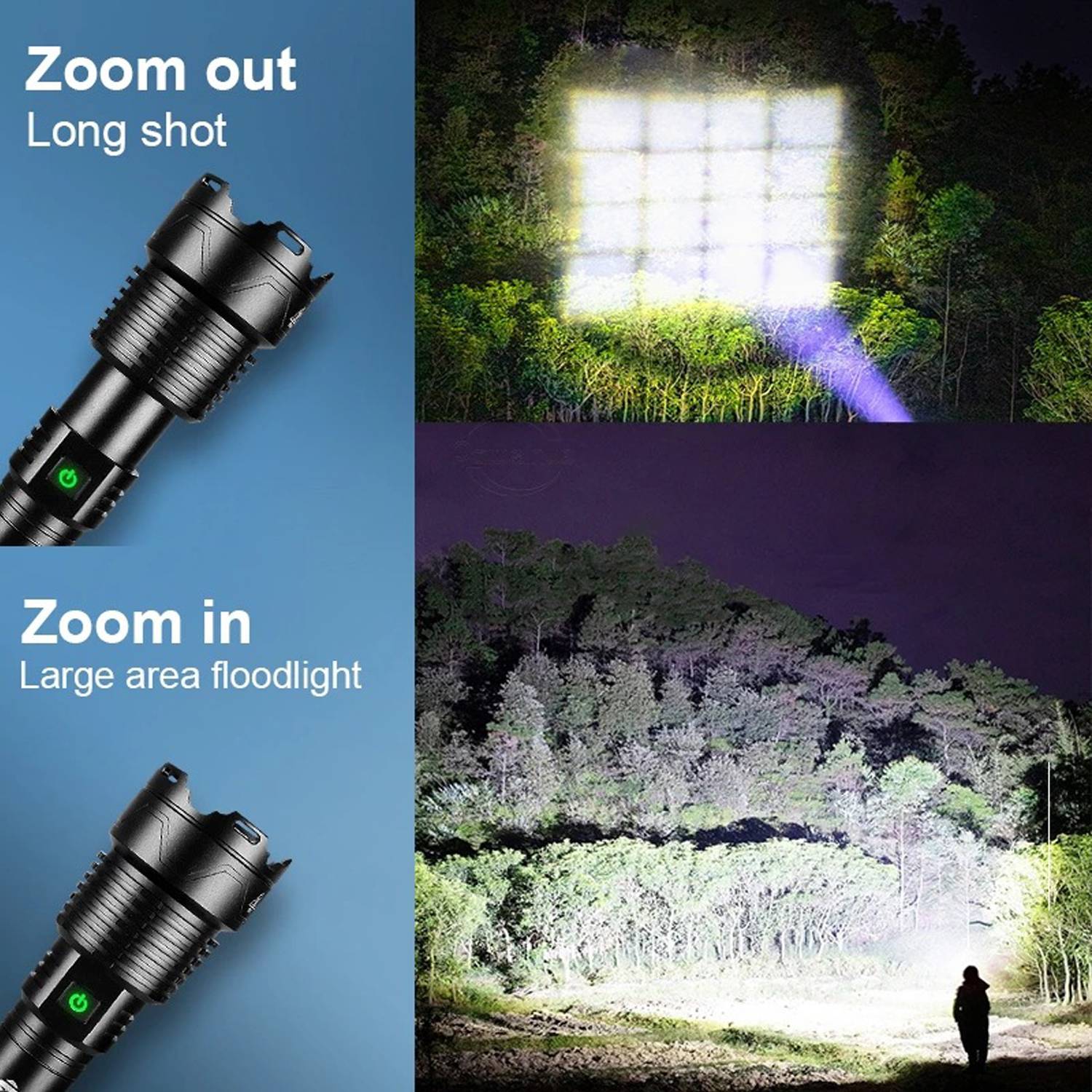 Waterproof Tactical LED Flashlight—Long-Range & Rechargeable 3
