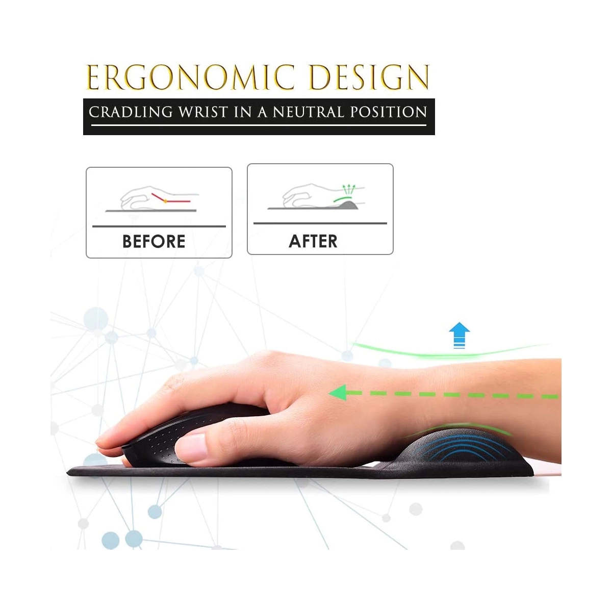 Ergonomic Mouse Pad With Wrist Support 4
