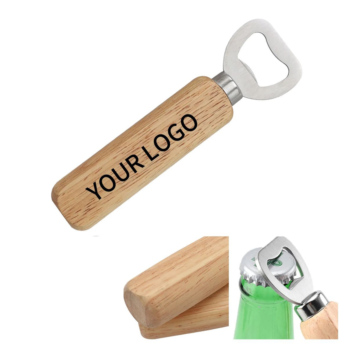 Wooden Stainless Steel Bottle Opener 2