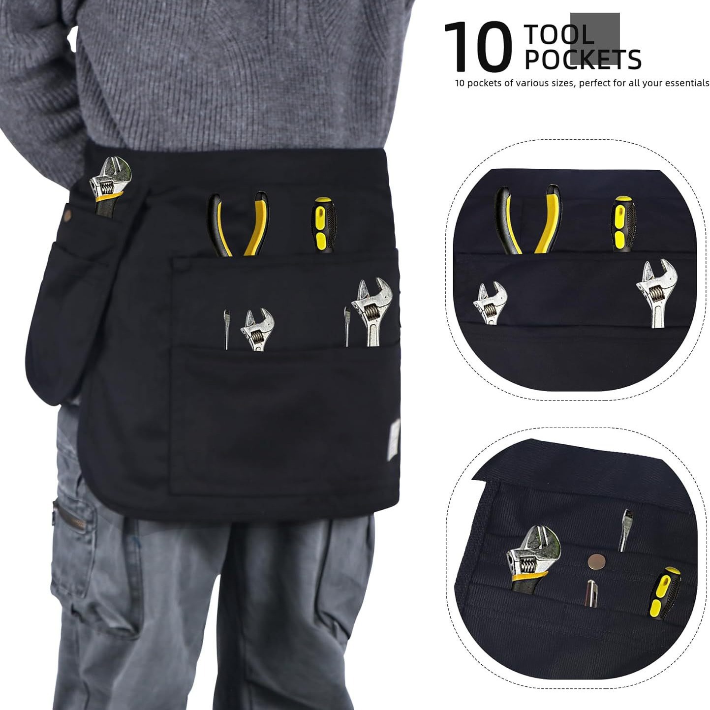 Half Apron With Tool Pockets 3