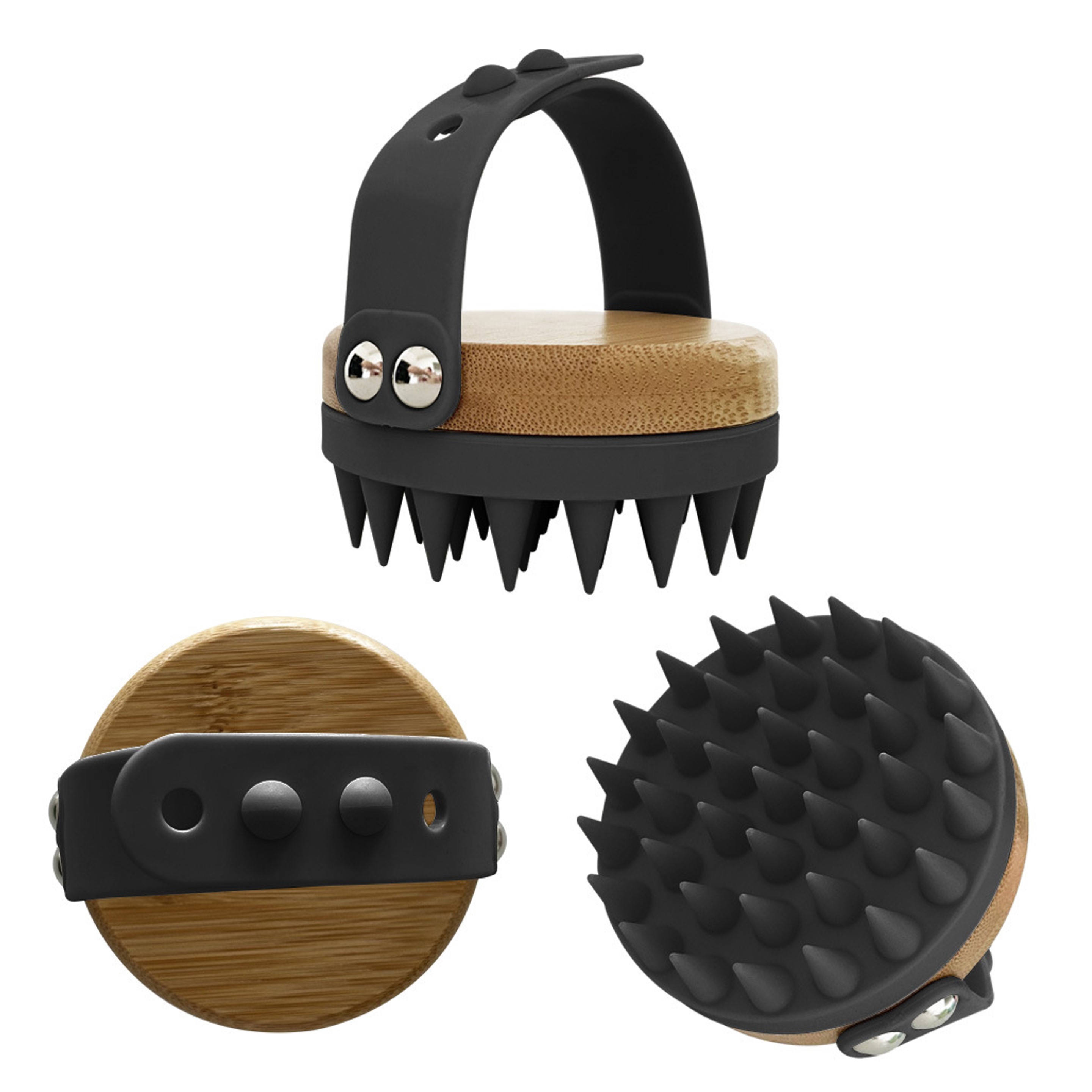 Bamboo & Silicone Shower Brush 5
