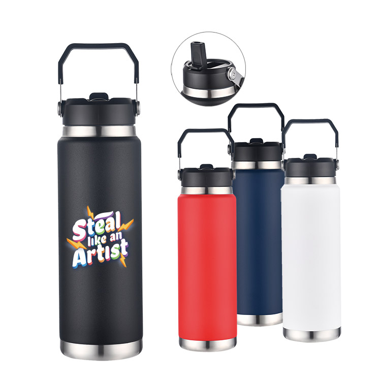 30 oz. Vacuum Bottle with Built-in Straw and Carry Handle 3