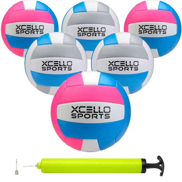 Volleyballs - Gray and Pink Official Size 8.5" 2