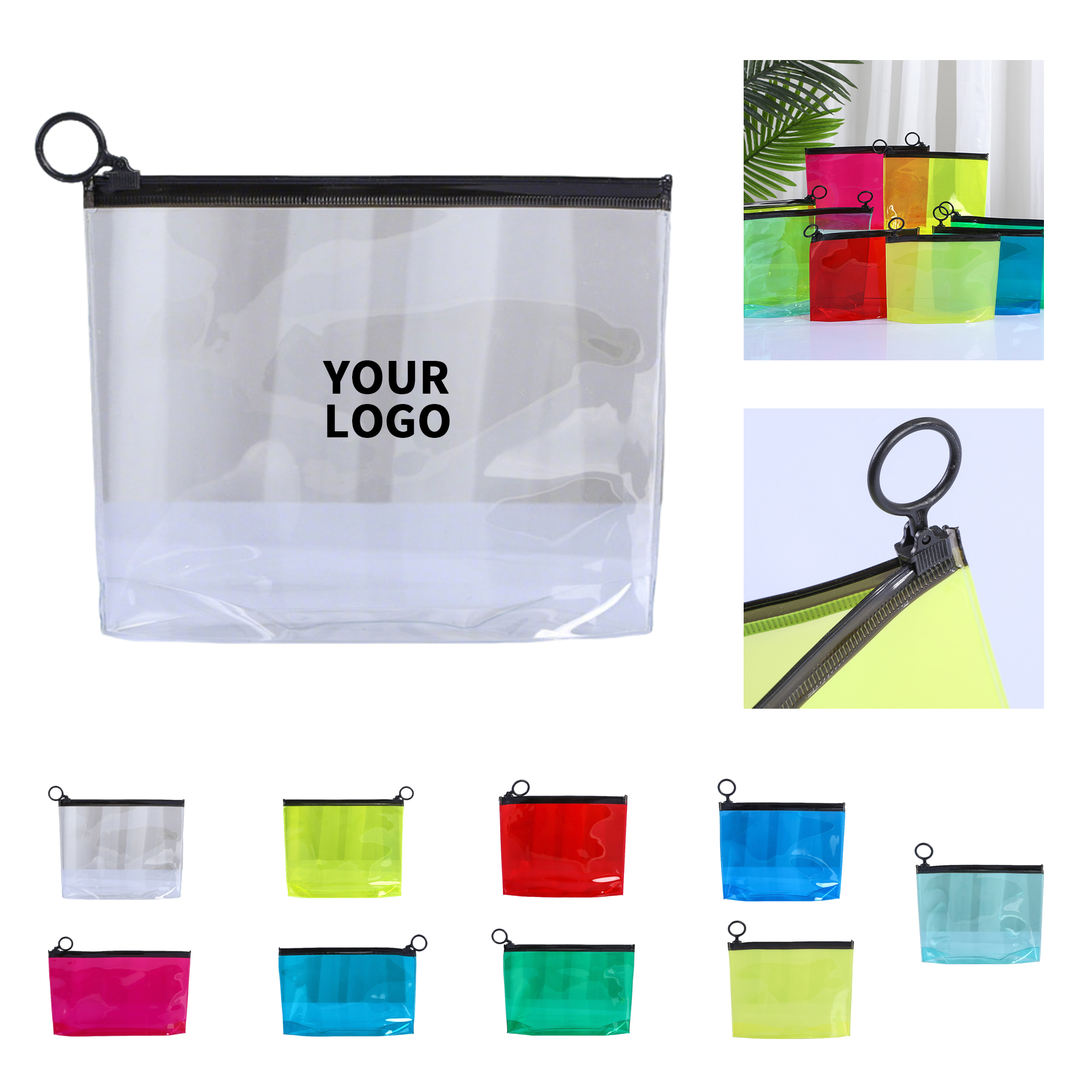 Clear Zipper Cosmetic Organizer With Carry Loop 3