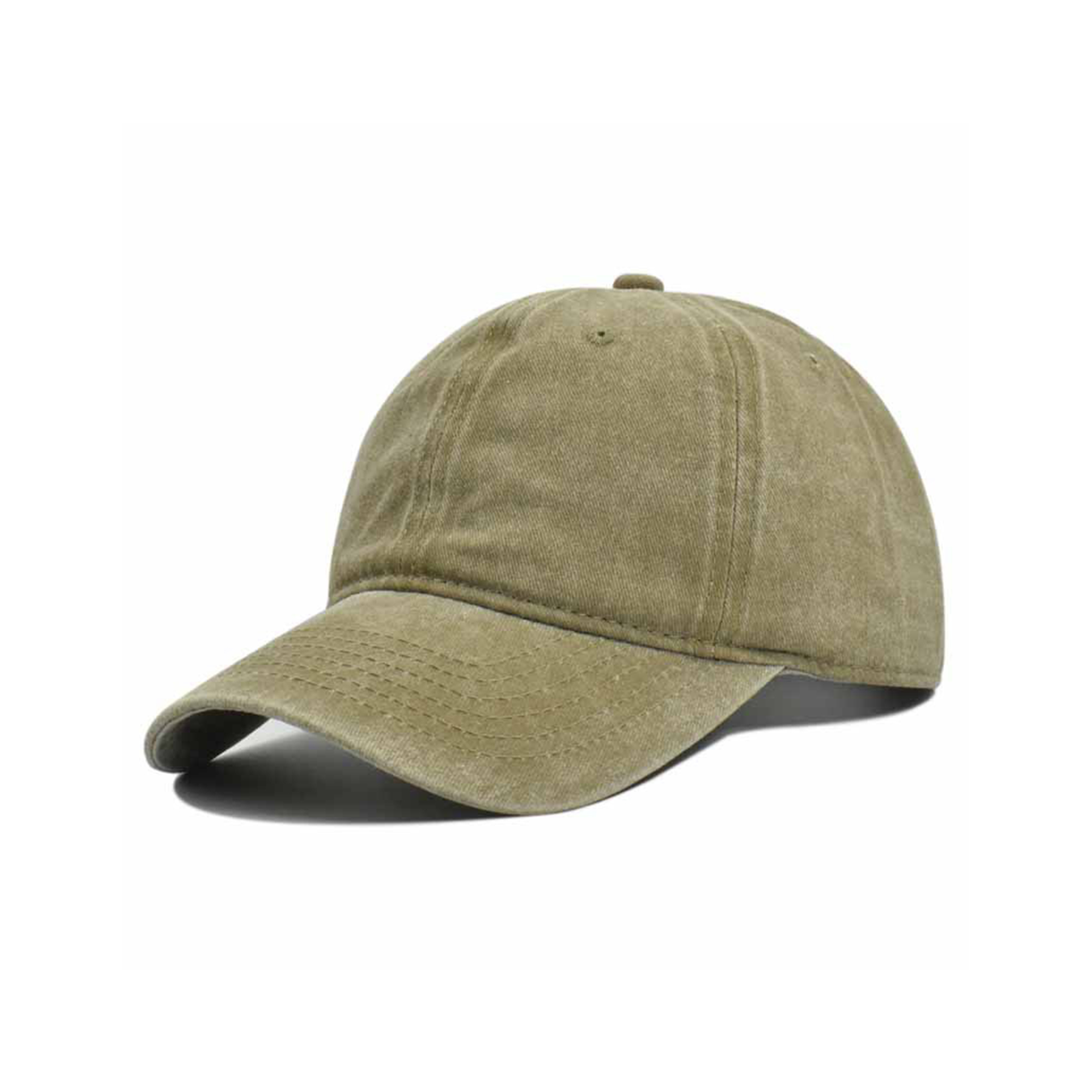 Washed Cotton Baseball Cap Low Profile Adjustable 6