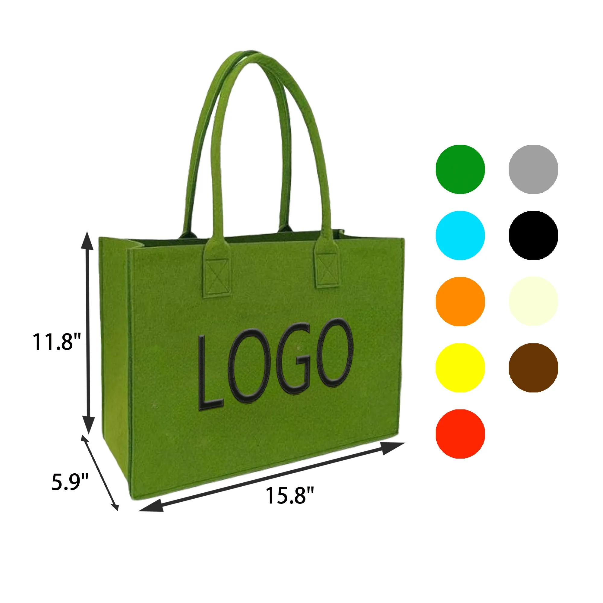 Felt Tote Bag, custom tote bag with logo imprint 1