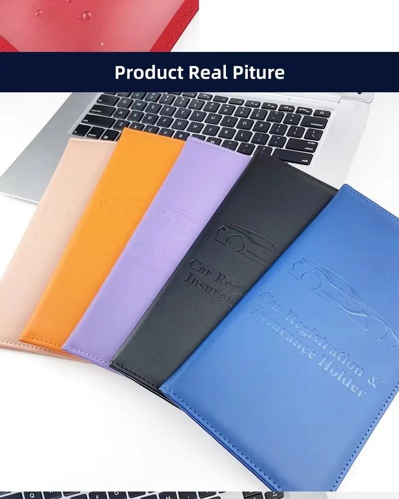 Leather Car Registration And Insurance Holder 4