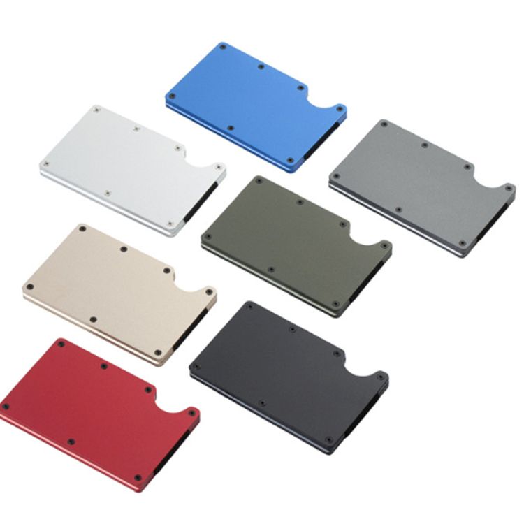 Minimalist Wallet Carbon Fiber Card Holder RFID Blocking Slim Front Pocket, custom luggage tag with logo imprint 2